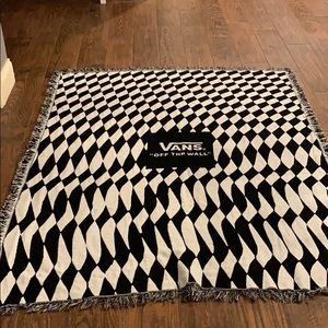 Vans Black and White Checkerboard Throw Blanket